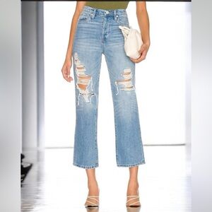 NWT Blank NYC The Baxter Rib Cage Straight Leg Distressed Jean 28